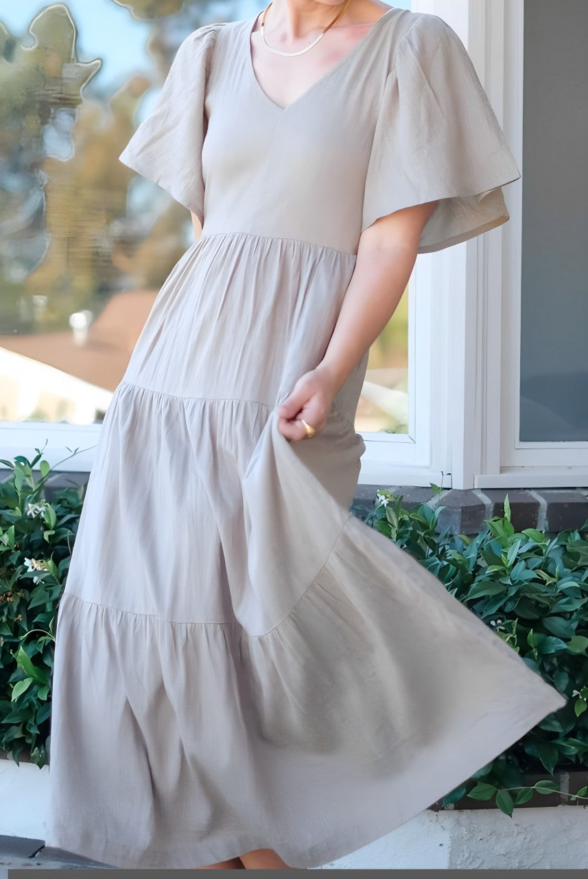 Isabella - Gray long dress